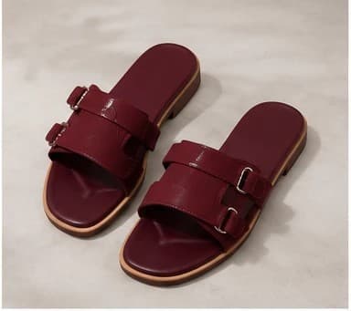 An upcoming NIKOZ silhouette in burgundy with a double buckle