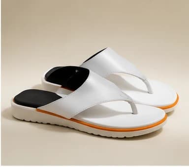 White platform thong slipper