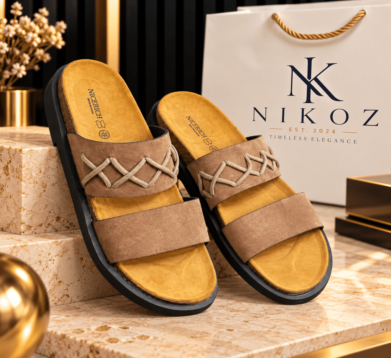 NIKOZ DARIO in Tan