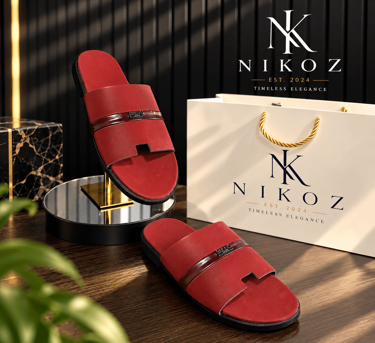 NIKOZ KAIRO in Burgundy
