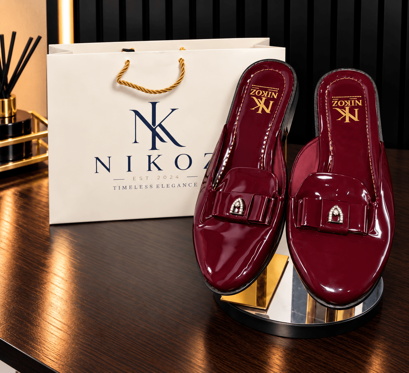 NIKOZ SERAPHINE in Burgundy