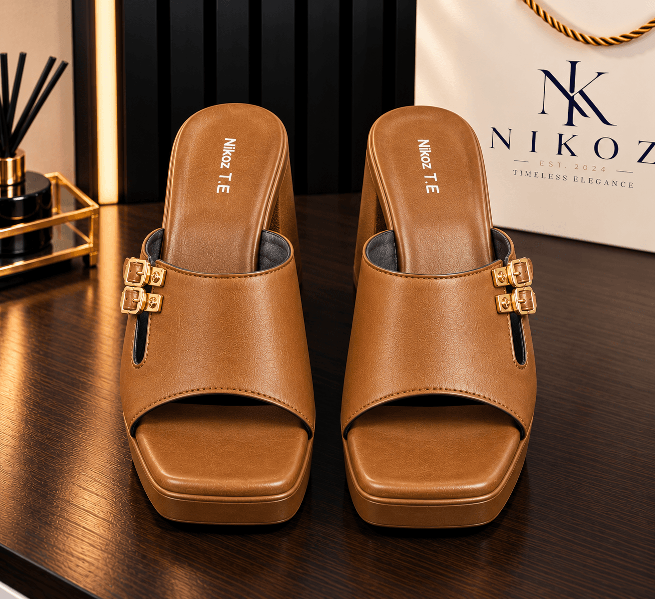 NIKOZ CALISTA in Brown